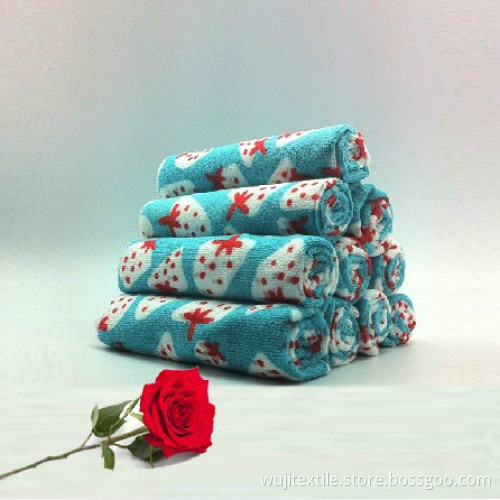 SGS Microfiber Printed Kitchen Towel Dish Wash Towel (WJ-K1383)